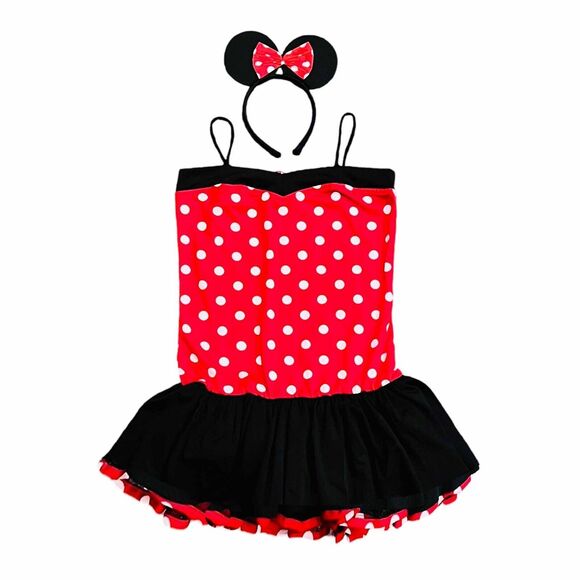 Miss Mouse Minnie Costume Girls Size XL 12-14 Dress & Ears NEW - Picture 2 of 3